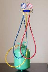 HVAC technicians use pressure hoses like these to fill your system up with new refrigerant. Call us if you need help with repairing your residential HVAC system.