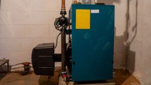 side of oil furnace